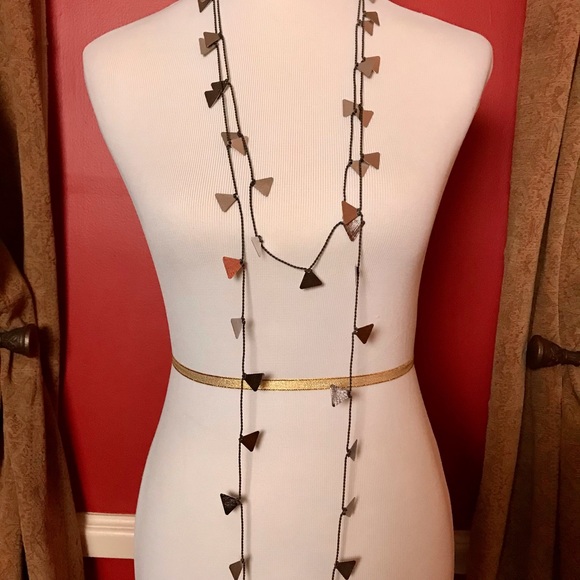 Silver Triangle Necklace - Picture 4 of 7